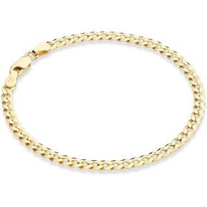 Italian Solid 925 Sterling Silver, 18K Gold Plated 925 Sterling Silver 3.5mm Dia